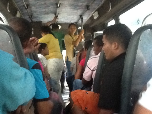 This picture of our bus ride from Tayrona .......