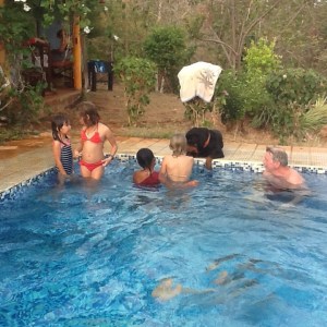 Best Rottweiler I've ever met at Luis' four year old daughter's birthday party which Jim crashed