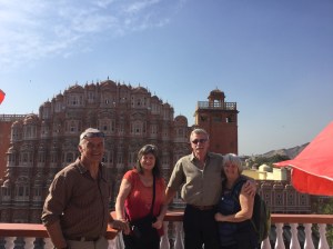 Lunch on the patio across from Hawa Mahal