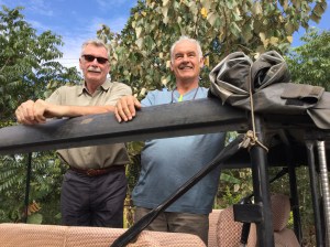 Jim and Yves enjoying the keep ride and the views